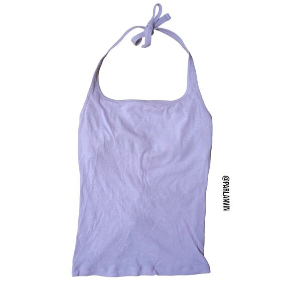 Lululemon Yoga Collection Ribbed Halter Neck Ruched Size Purple Pink Size 2 - Picture 1 of 7